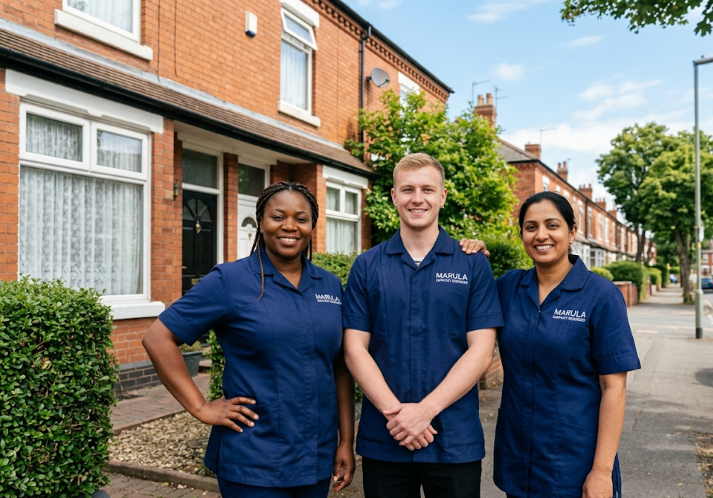 Care team at Marula Support Services in Birmingham